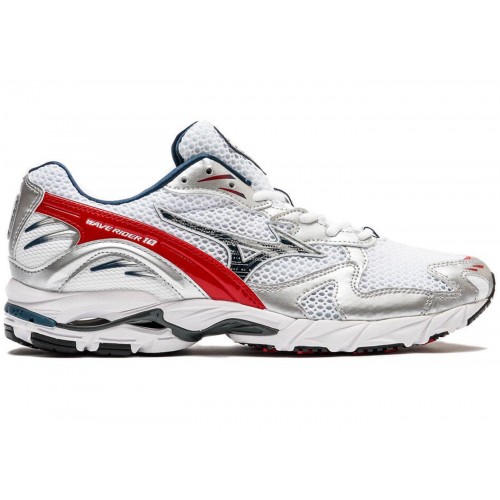 Кроссы Mizuno Wave Rider 10 OG Pack High Risk Red Insignia Blue - мужская сетка размеров