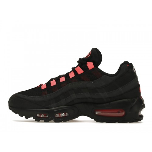 Кроссы Nike Air Max 95 Black Laser Crimson - мужская сетка размеров