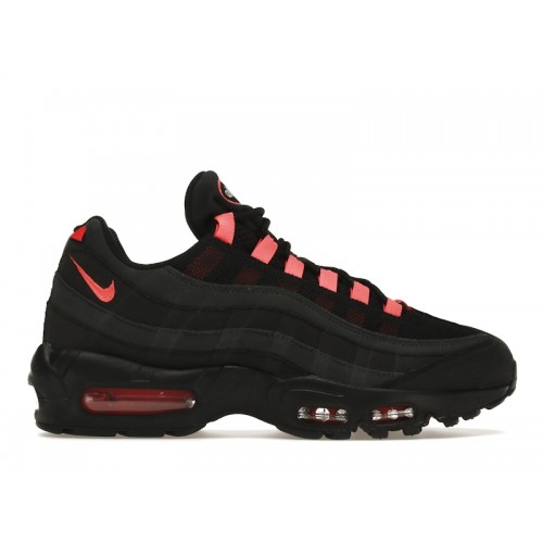 Кроссы Nike Air Max 95 Black Laser Crimson - мужская сетка размеров