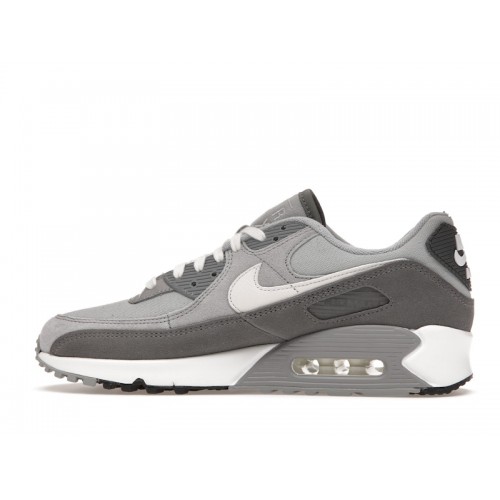 Кроссы Nike Air Max 90 PRM Light Smoke Grey - мужская сетка размеров