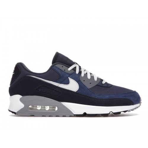 Кроссы Nike Air Max 90 Premium Obsidian - мужская сетка размеров