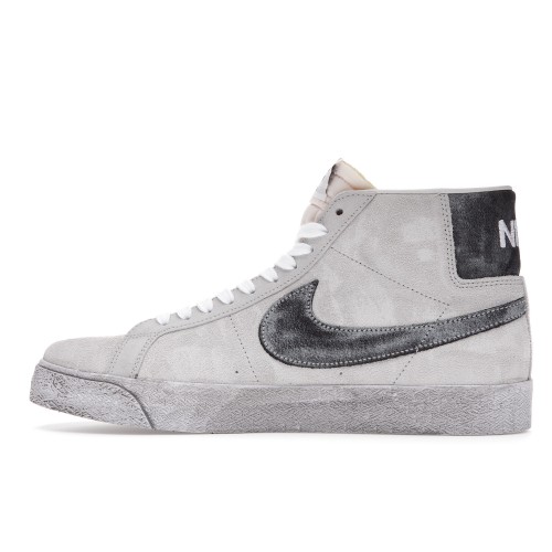 Кроссы Nike SB Blazer Mid Faded Sail Black - мужская сетка размеров