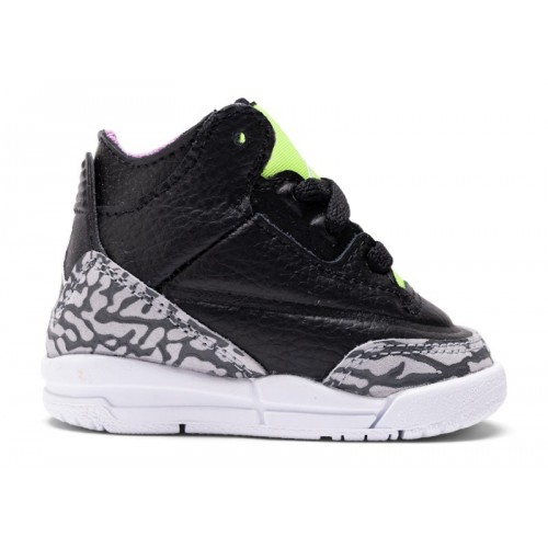 Кроссы Jordan 3 Retro Electric Green (TD) - детская сетка размеров