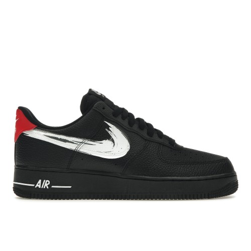 Кроссы Nike Air Force 1 Low Brushstroke Black - мужская сетка размеров
