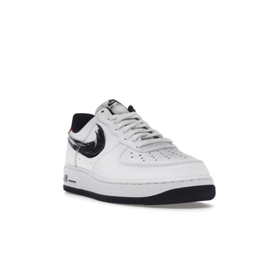 Кроссы Nike Air Force 1 Low Brushstroke White Black - мужская сетка размеров