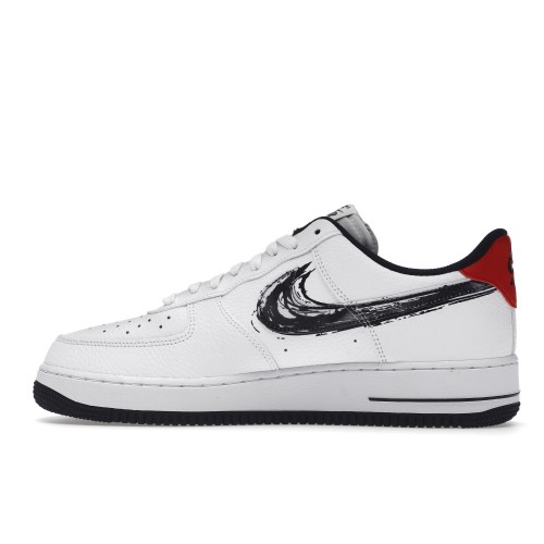 Кроссы Nike Air Force 1 Low Brushstroke White Black - мужская сетка размеров