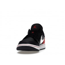 Jordan 1 Low Brushstroke Swoosh Black