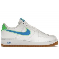 Кроссовки Nike Air Force 1 Low White Poison Green Photo Blue Gum