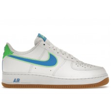 Кроссовки Nike Air Force 1 Low White Poison Green Photo Blue Gum