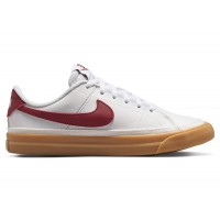 Подростковые кроссовки Nike Court Legacy White Gum Yellow Team Red (GS)