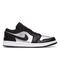 Женские кроссовки Jordan 1 Low SE Black Metallic Silver (W)