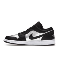 Женские Jordan 1 Low SE Black Metallic Silver (W)