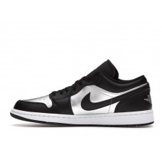 Женские Jordan 1 Low SE Black Metallic Silver (W)