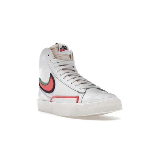 Кроссы Nike Blazer Mid Infinite White Bright Crimson - мужская сетка размеров