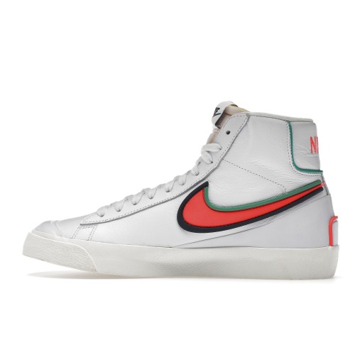 Кроссы Nike Blazer Mid Infinite White Bright Crimson - мужская сетка размеров