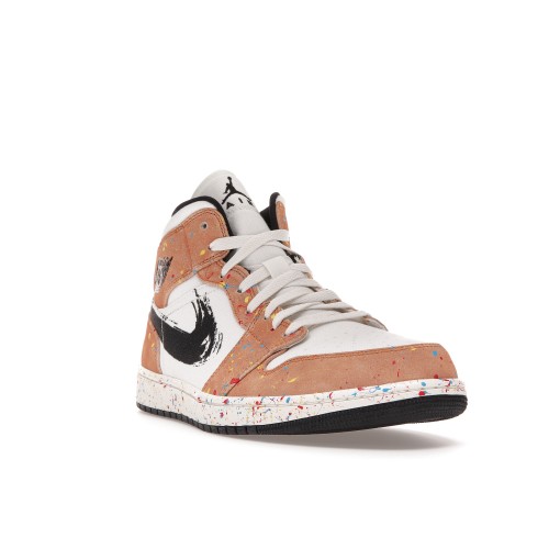 Кроссы Jordan 1 Mid SE Brushstroke - мужская сетка размеров