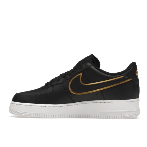 Кроссы Nike Air Force 1 Low 07 Black Metalic Gold - мужская сетка размеров