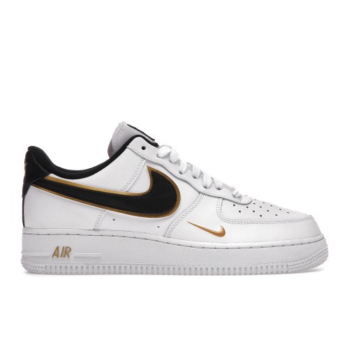 Кроссы Nike Air Force 1 Low 07 LV8 Double Swoosh White Metallic Gold - мужская сетка размеров