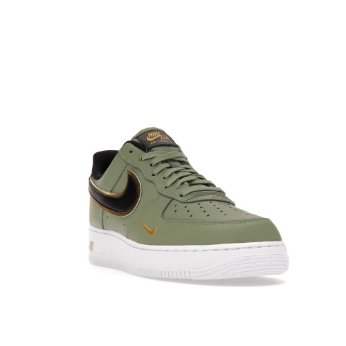 Кроссы Nike Air Force 1 Low 07 LV8 Double Swoosh Olive Gold Black - мужская сетка размеров
