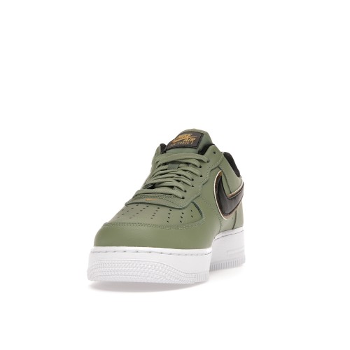 Кроссы Nike Air Force 1 Low 07 LV8 Double Swoosh Olive Gold Black - мужская сетка размеров