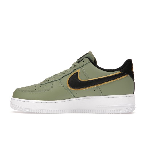 Кроссы Nike Air Force 1 Low 07 LV8 Double Swoosh Olive Gold Black - мужская сетка размеров