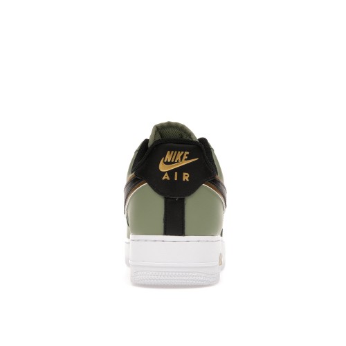 Кроссы Nike Air Force 1 Low 07 LV8 Double Swoosh Olive Gold Black - мужская сетка размеров
