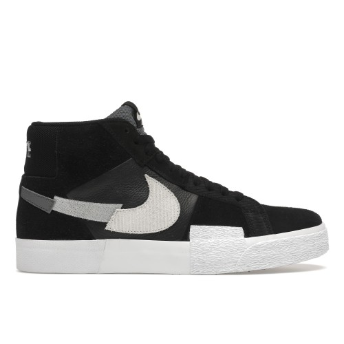 Кроссы Nike Blazer Mid Mosaic Black Grey - мужская сетка размеров