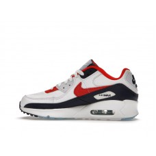 Подростковые Nike Air Max 90 Deep Royal University Red (GS)