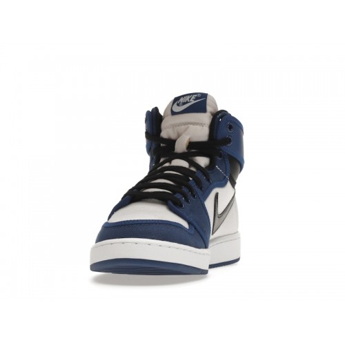 Кроссы Jordan 1 Retro AJKO Storm Blue - мужская сетка размеров
