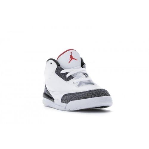 Кроссы Jordan 3 Retro SE Fire Red Denim (PS) - детская сетка размеров