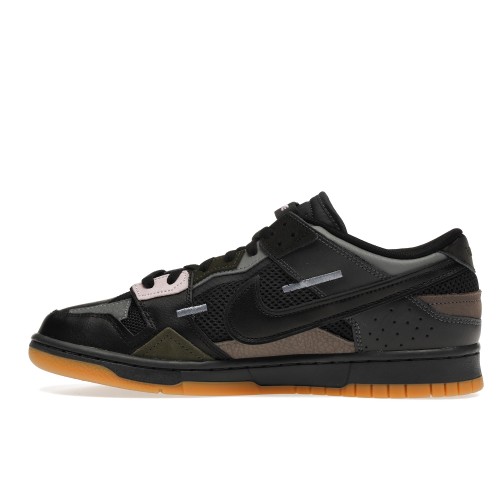 Кроссы Nike Dunk Low Scrap Black Gum - мужская сетка размеров