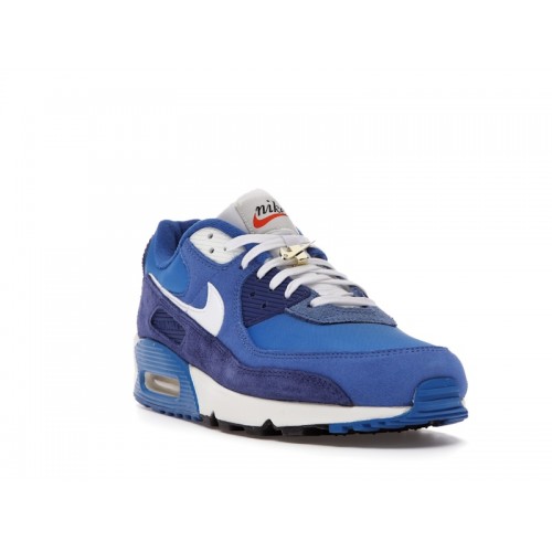 Кроссы Nike Air Max 90 SE First Use Signal Blue - мужская сетка размеров