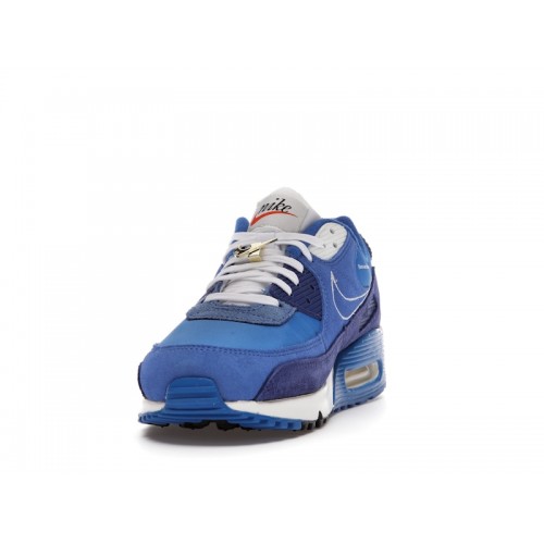 Кроссы Nike Air Max 90 SE First Use Signal Blue - мужская сетка размеров