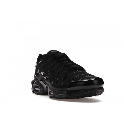 Кроссы Nike Air Max Plus Triple Black (2021) - мужская сетка размеров