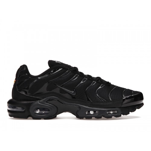 Кроссы Nike Air Max Plus Triple Black (2021) - мужская сетка размеров