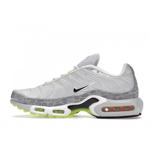 Кроссы Nike Air Max Plus Platinum Grey Reflective Logos - мужская сетка размеров