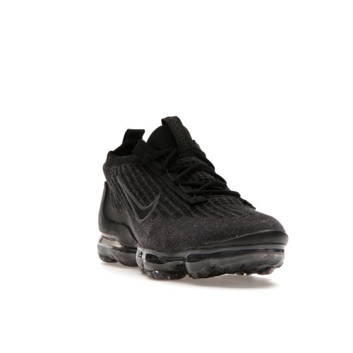 Кроссы Nike Air VaporMax 2021 FK Triple Black (GS) - подростковая сетка размеров