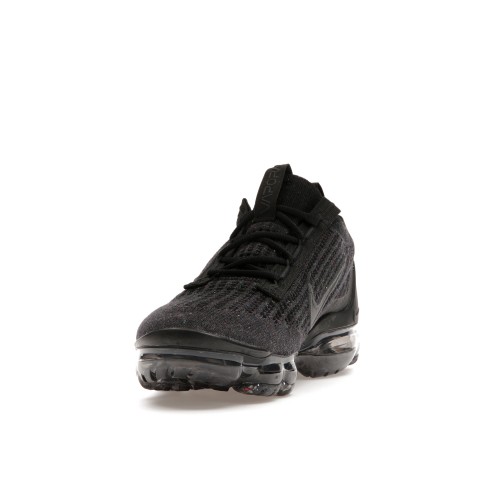 Кроссы Nike Air VaporMax 2021 FK Triple Black (GS) - подростковая сетка размеров