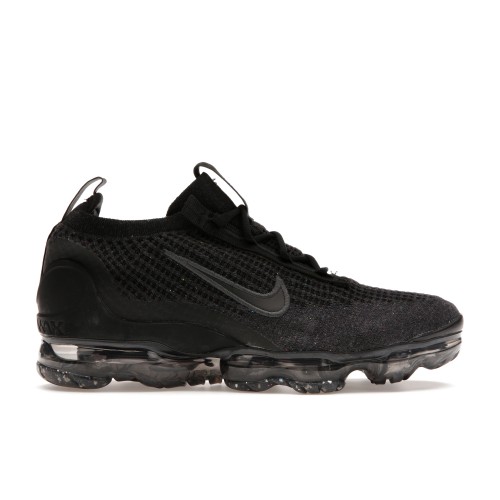 Кроссы Nike Air VaporMax 2021 FK Triple Black (GS) - подростковая сетка размеров