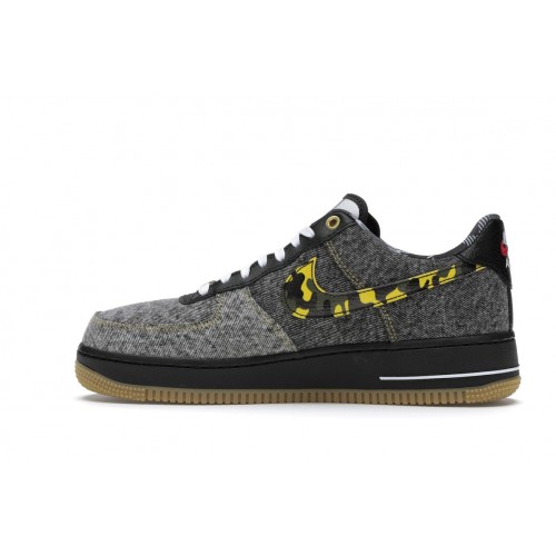 Кроссы Nike Air Force 1 Low Remix Black - мужская сетка размеров