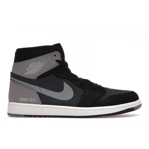Кроссы Jordan 1 Retro High Element Gore-Tex Black Particle Grey - мужская сетка размеров