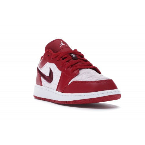 Кроссы Jordan 1 Low SE Red Quilt (GS) - подростковая сетка размеров