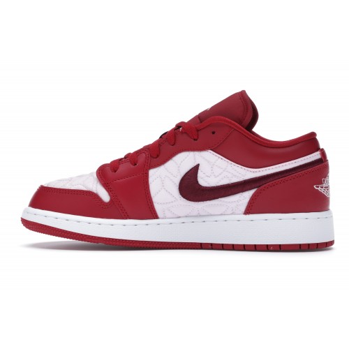 Кроссы Jordan 1 Low SE Red Quilt (GS) - подростковая сетка размеров