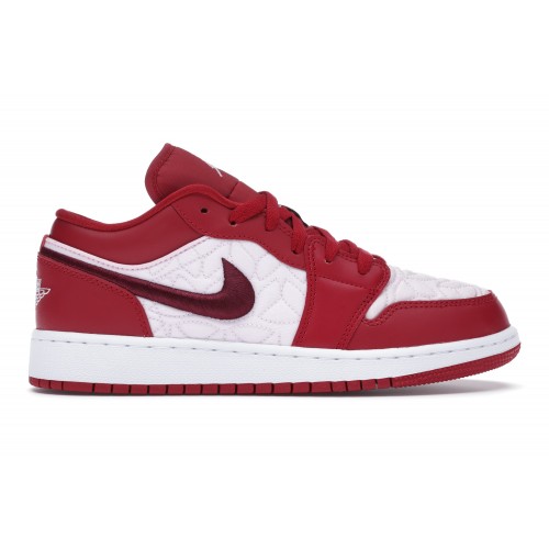 Кроссы Jordan 1 Low SE Red Quilt (GS) - подростковая сетка размеров