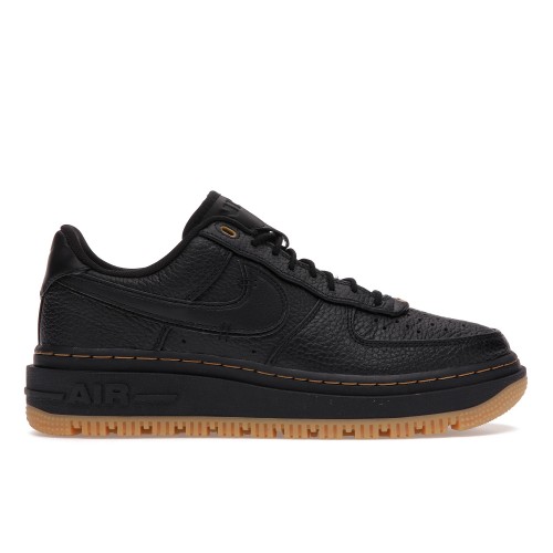 Кроссы Nike Air Force 1 Low Luxe Black Gum - мужская сетка размеров