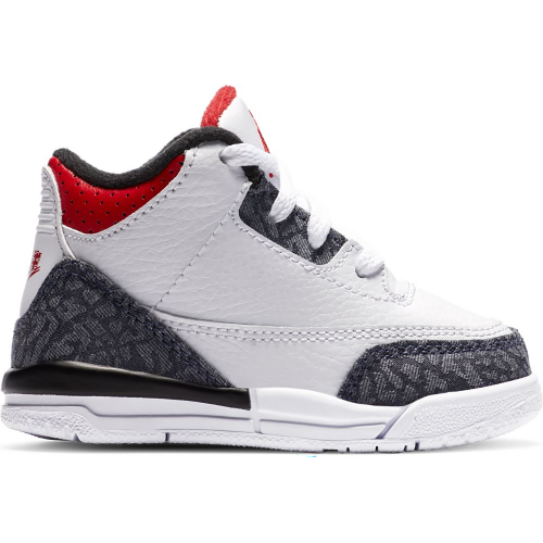 Кроссы Jordan 3 Retro SE-T Fire Red Denim (TD) - детская сетка размеров