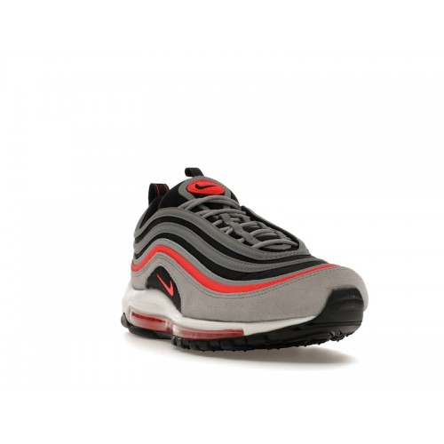 Кроссы Nike Air Max 97 Wolf Grey Radiant Red - мужская сетка размеров