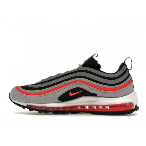 Кроссы Nike Air Max 97 Wolf Grey Radiant Red - мужская сетка размеров