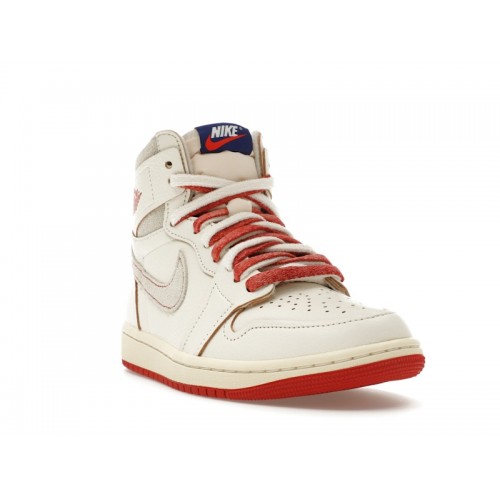 Кроссы Jordan 1 Retro High Rare Air Sail Cinnabar (W) - женская сетка размеров