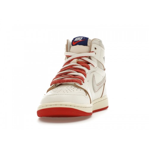 Кроссы Jordan 1 Retro High Rare Air Sail Cinnabar (W) - женская сетка размеров